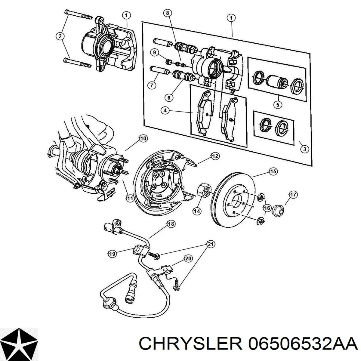Шпилька колесная задняя/передняя Chrysler 5204272 цена, от 1.13 USD