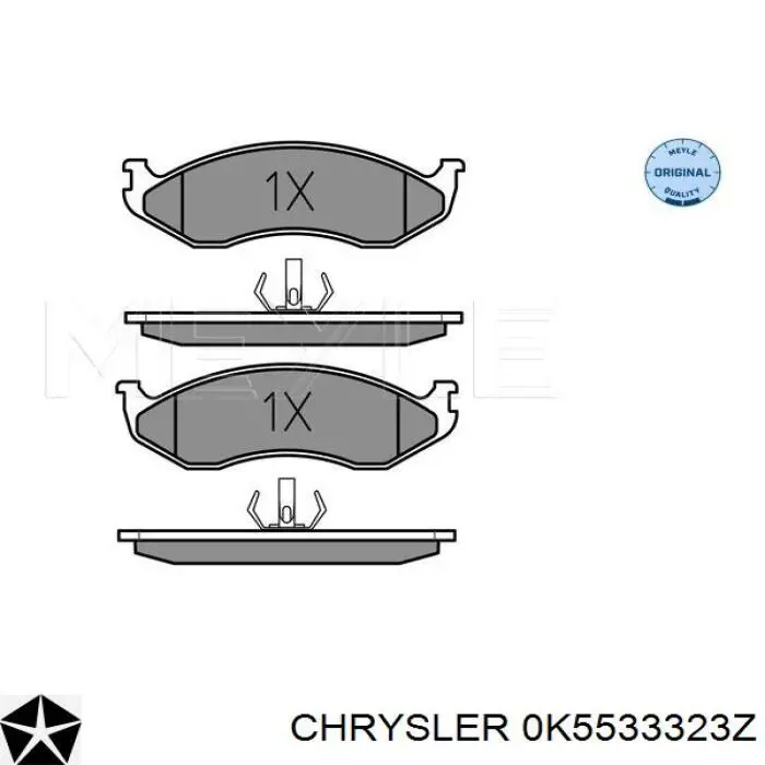 Колодки Chrysler 0K5533323Z цена, от 26.52 USD