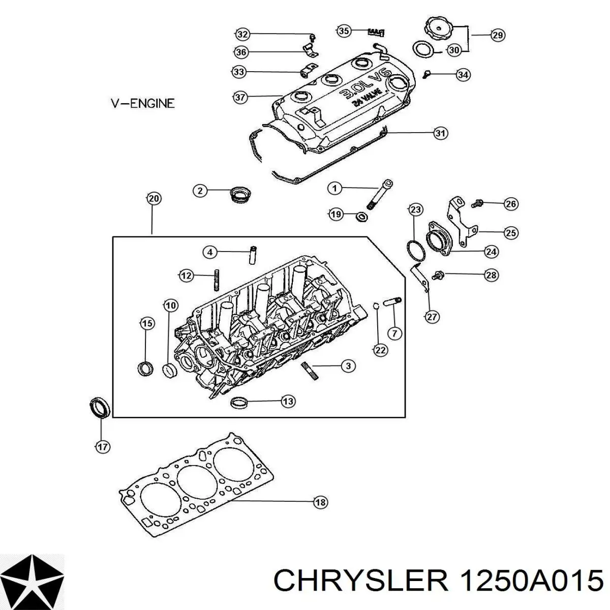 Крышка маслозаливной горловины 1250A015 Chrysler