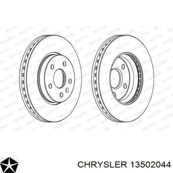 Передние тормозные диски 13502044 Chrysler