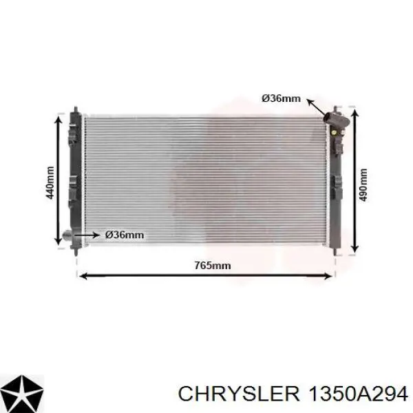 1350A294 Chrysler радиатор