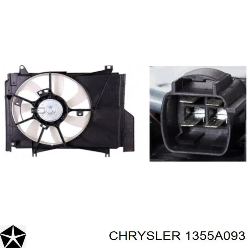 1355A093 Chrysler мотор вентилятора системы охлаждения левый