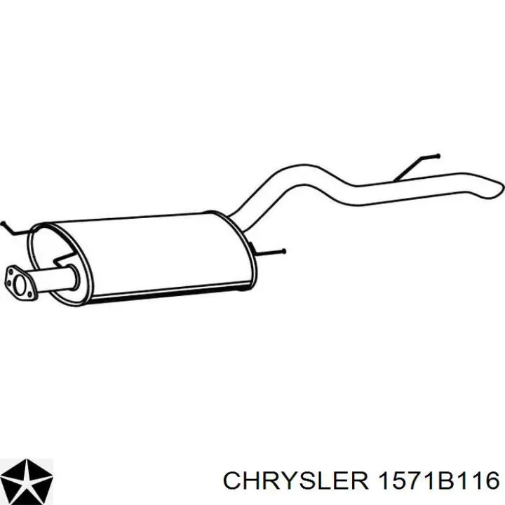 Глушитель, задняя часть 1571B116 Chrysler