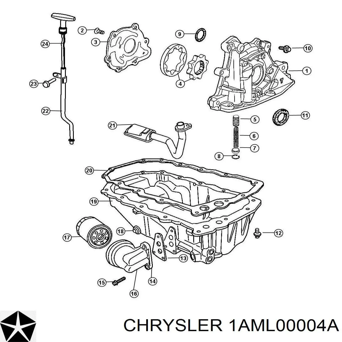 Фильтр очистки масла центробежный Chrysler 2AML00409A цена, от 13.80 USD
