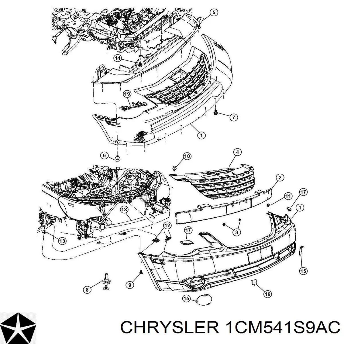 Решетка радиатора на Chrysler Sebring (Крайслер Себринг)
