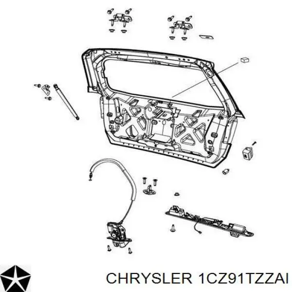 1CZ91TZZAI Chrysler дверь задняя (багажная 3/5-я (ляда)