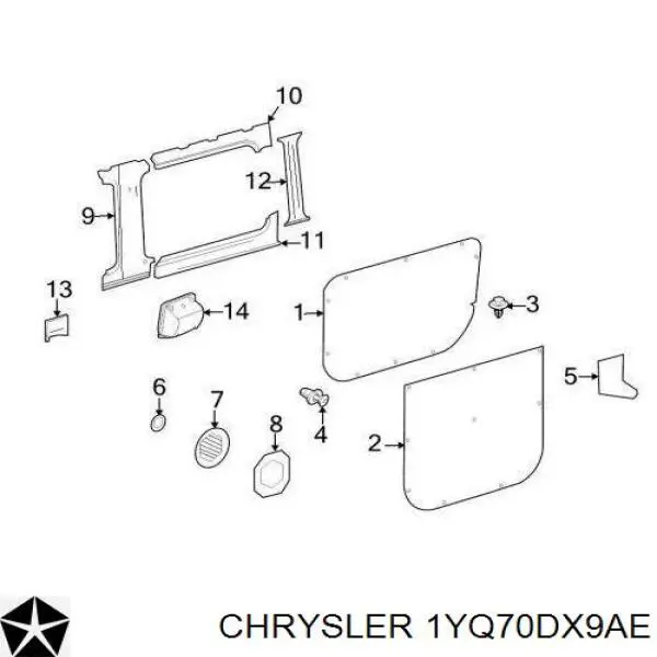  Chrysler 1YQ70DX9AF цена, от 5.06 USD