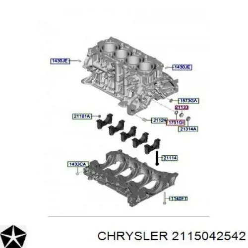 Форсунка масляная 2115042542 Chrysler