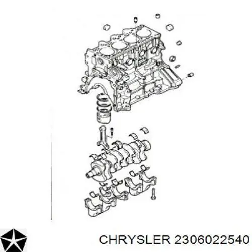 2306022540 Chrysler Комплект подшипников скольжения