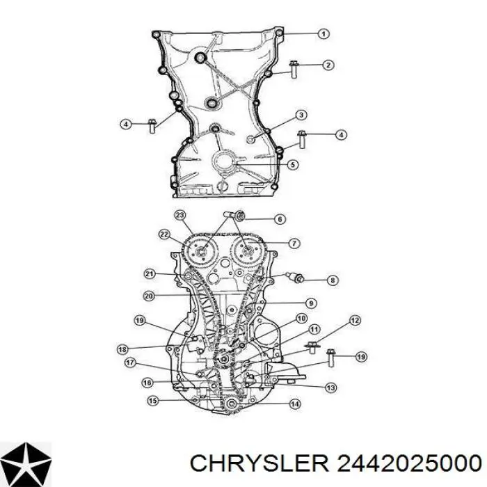 2442025000 Chrysler sapato de reguladora de tensão da cadeia do mecanismo de distribuição de gás