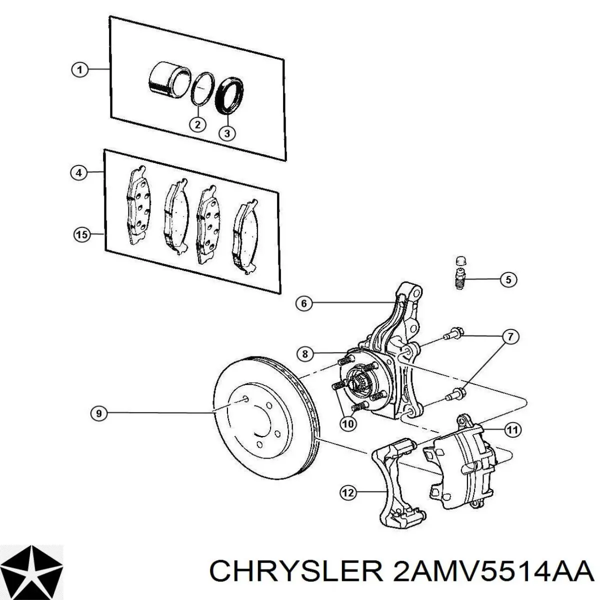 Купить 2AMV5514AA Chrysler Ротор тормозной
