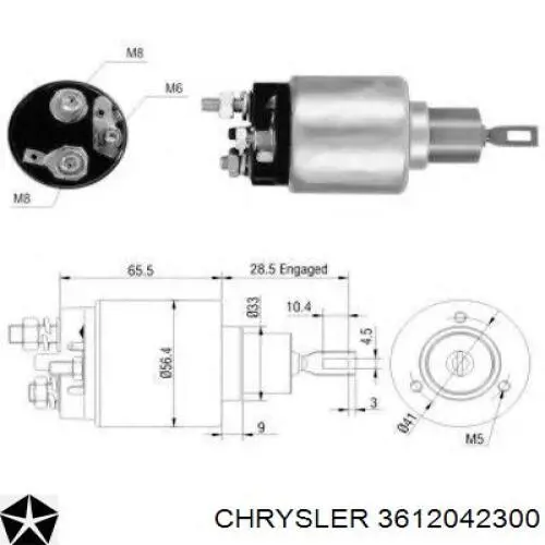 3612042300 Chrysler Тяговое реле стартера
