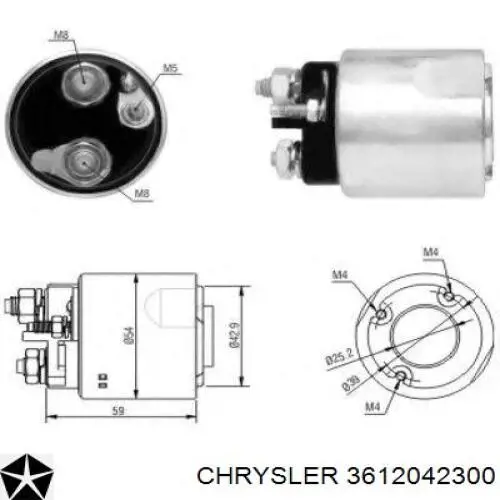 Втягивающее Chrysler 3612042300 цена, от 25.25 USD