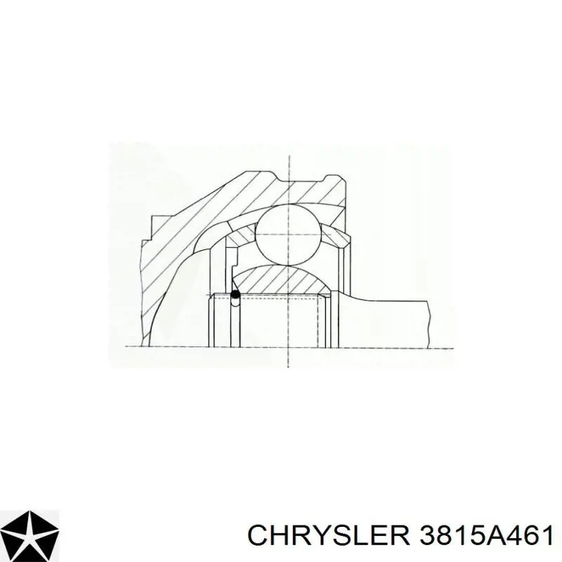 3815A461 Chrysler Полуось передняя левая