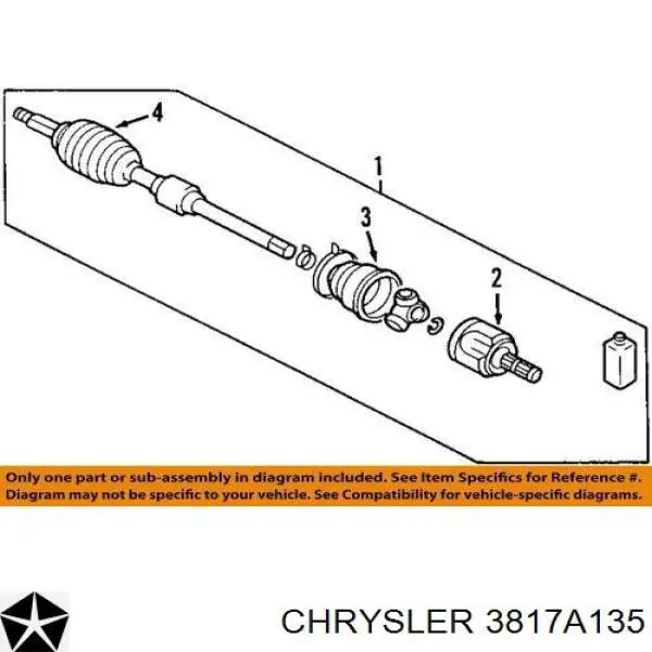 Пыльник ШРУСа внутренний 3817A135 Chrysler