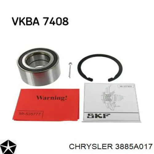 Подшипник ступицы 3885A017 Chrysler