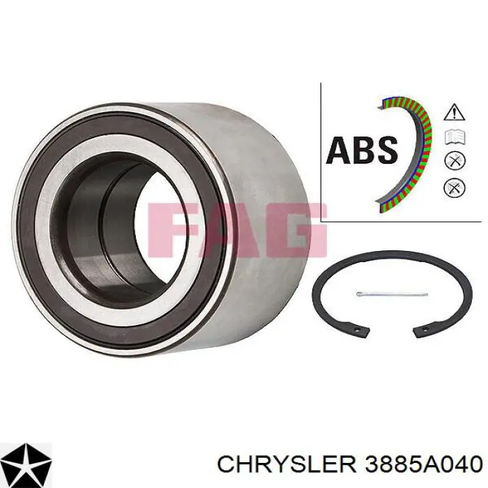 Купить 3885A040 Chrysler Подшипник передней ступицы
