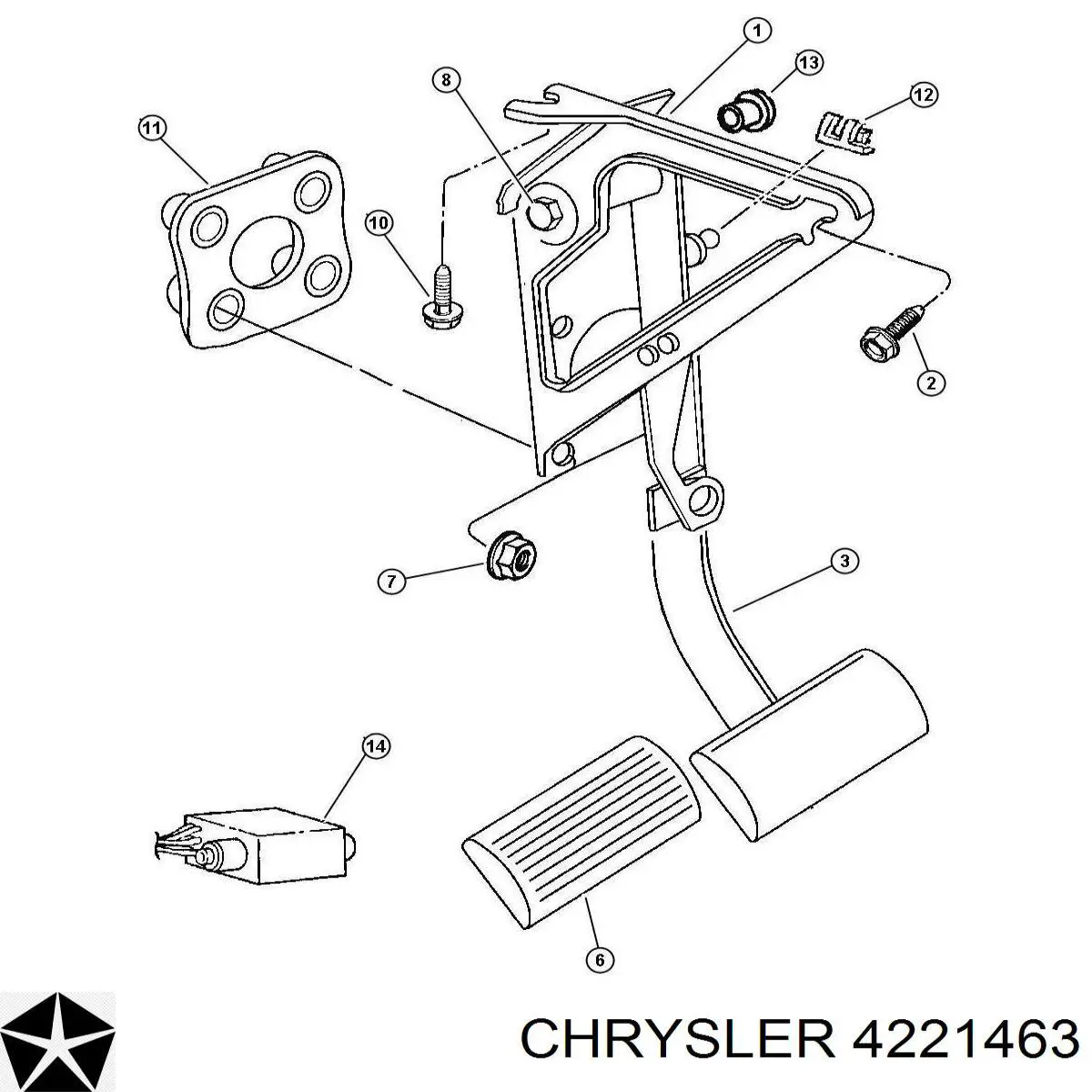 Вакуумник Chrysler 4221463 цена, от 5.70 USD