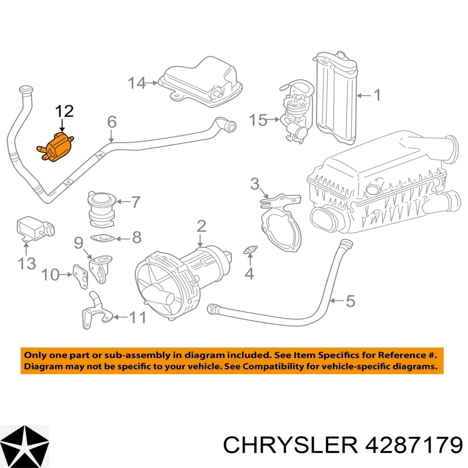 Válvula EGR de recirculação dos gases Chrysler Voyager I ES 