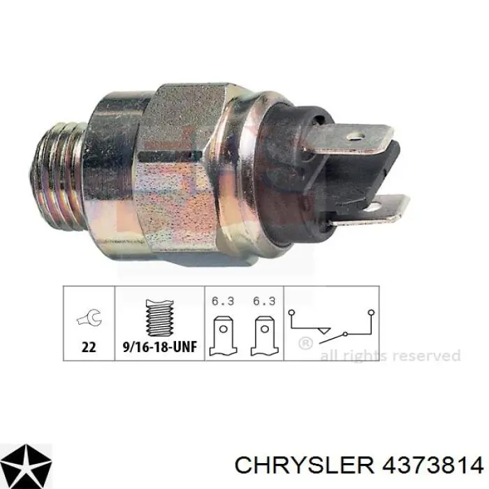 4373814 Chrysler датчик включения фонарей заднего хода
