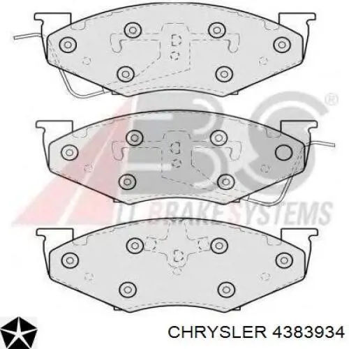 Колодки Chrysler 4383934 цена, от 25.52 USD