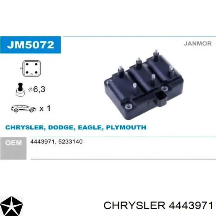Купить 4443971 Chrysler Катушка зажигания