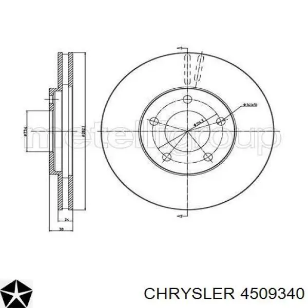 Купить 4509340 Chrysler Ротор тормозной