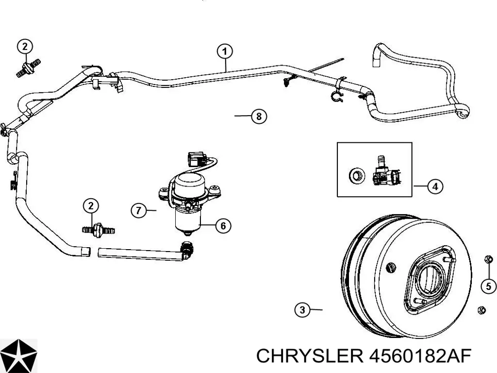 Вакуумник Chrysler 4560182AB цена, от 56.43 USD