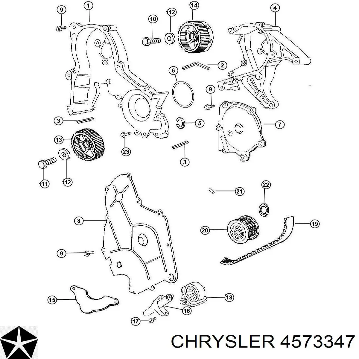 Натяжитель ремня ГРМ 4573347 Chrysler