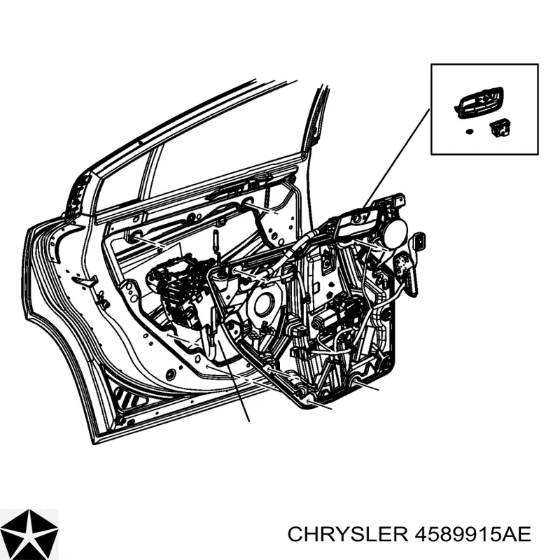 Замок двери задней левой 4589915AC Chrysler