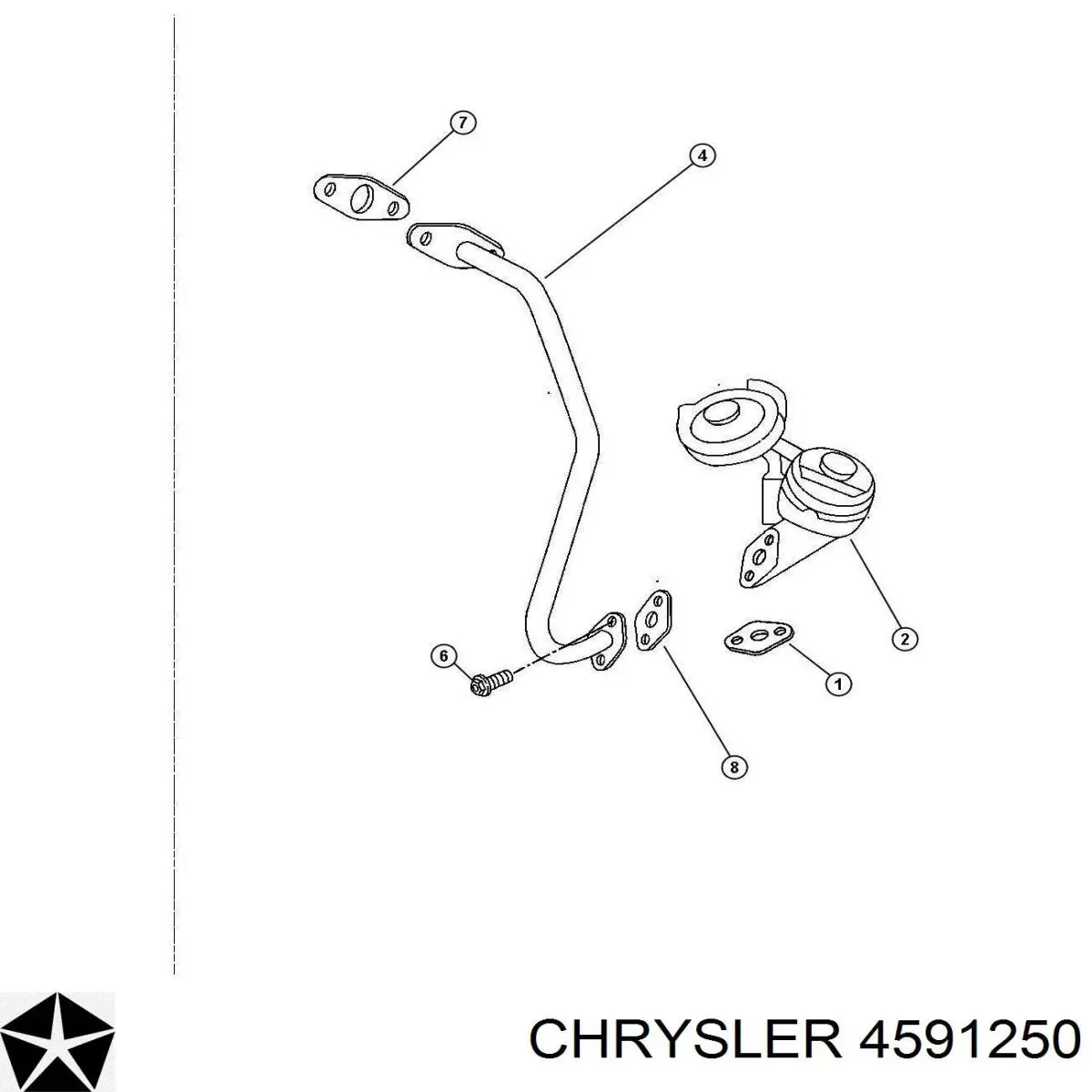 Vedante de válvula EGR de recirculação para Chrysler PT Cruiser 