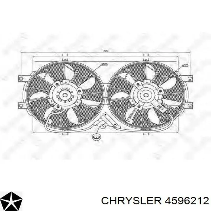 Электровентилятор охлаждения в сборе (мотор+крыльчатка) на Chrysler LHS 