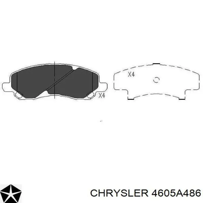 Купить 4605A486 Chrysler Колодки тормозные
