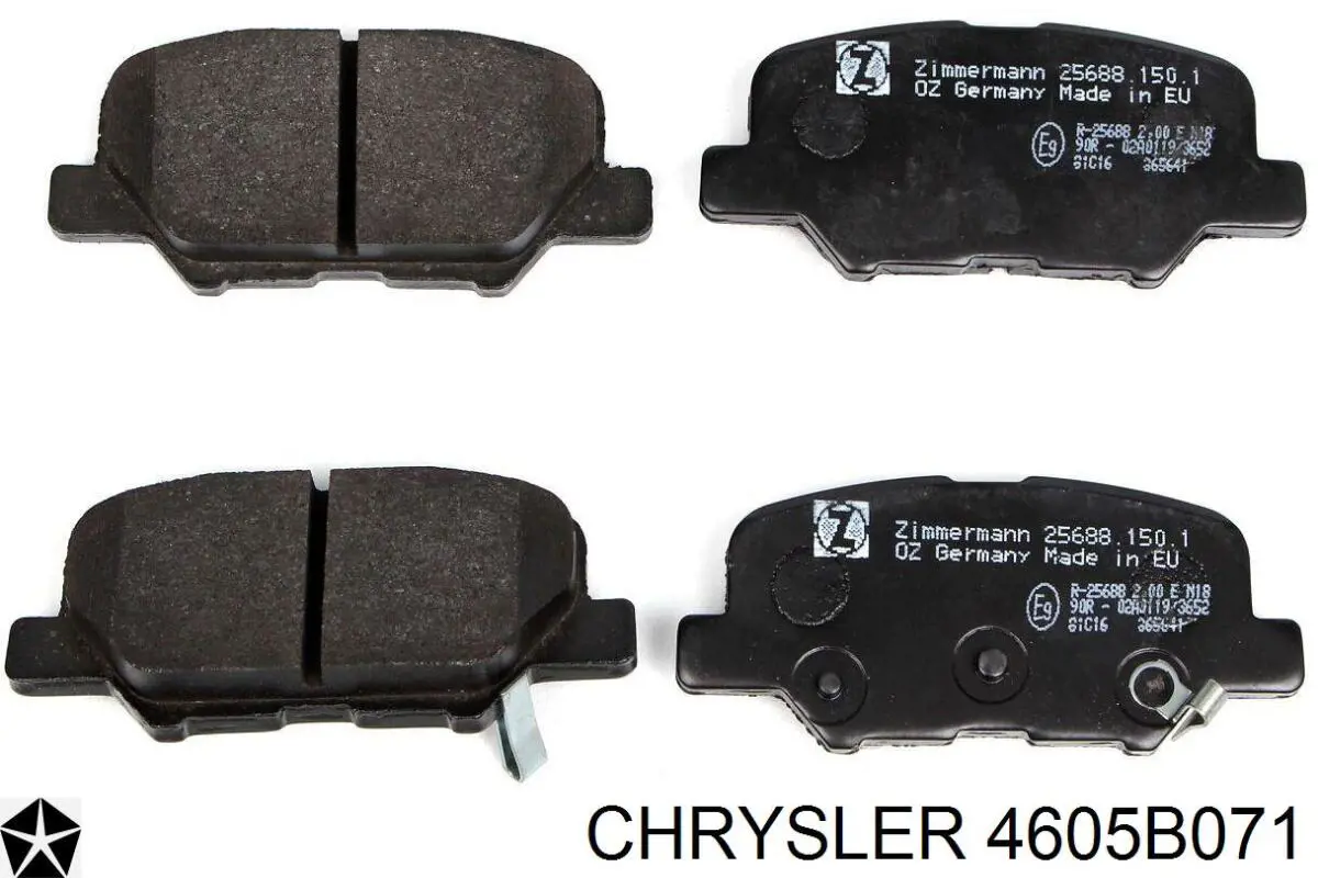 4605B071 Chrysler колодки тормозные задние дисковые