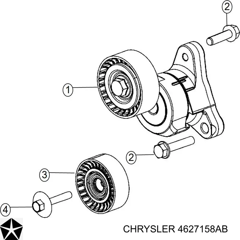 Роликовий модуль натяжителя ремня Chrysler 04627158AC цена, от 46.75 USD
