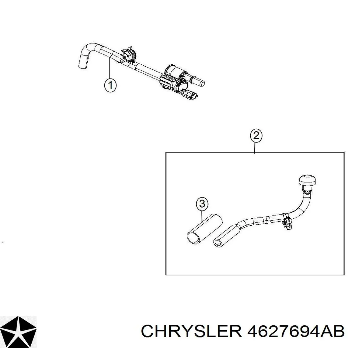 4627694AB Chrysler válvula de adsorvedor dos vapores de combustível