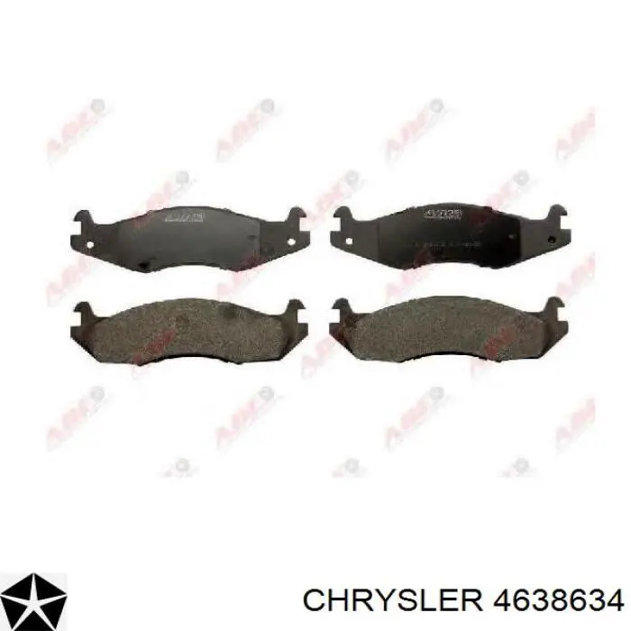 Передние тормозные колодки 4638634 Chrysler