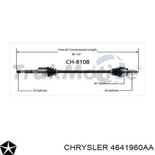 Правая полуось 4641856AF Chrysler