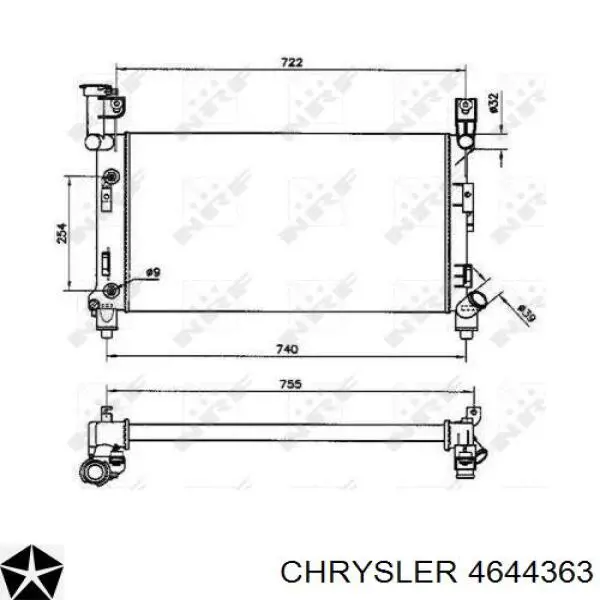 Радиатор 4644363 Chrysler