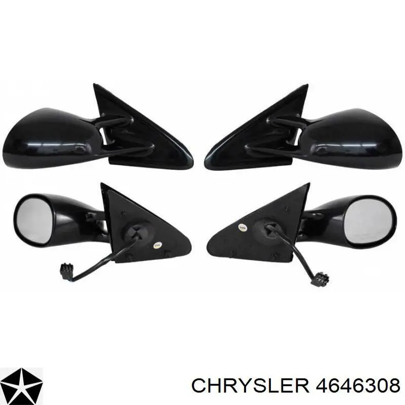 4646308 Chrysler espelho de retrovisão direito