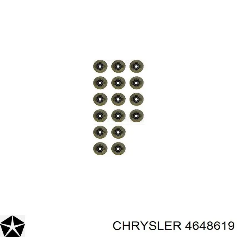 Сальник клапана (маслосъемный), впуск/выпуск, комплект на мотор на Chrysler Cirrus JA