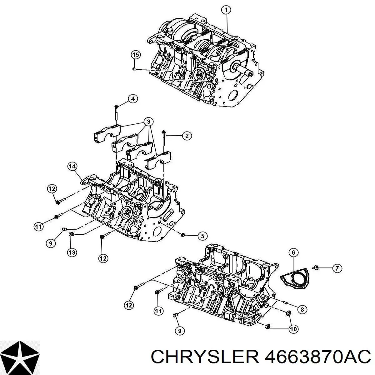 Сальник коленвала задний Chrysler 4663870AC цена, от 24.91 USD