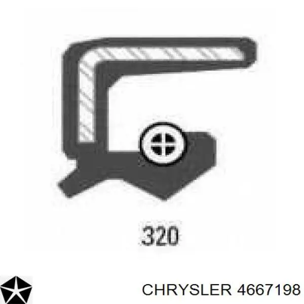 Сальник коленвала передний Chrysler 4667198