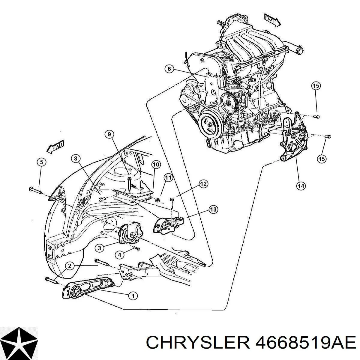 Натяжной ролик Chrysler 4668519AC цена, от 798.06 USD