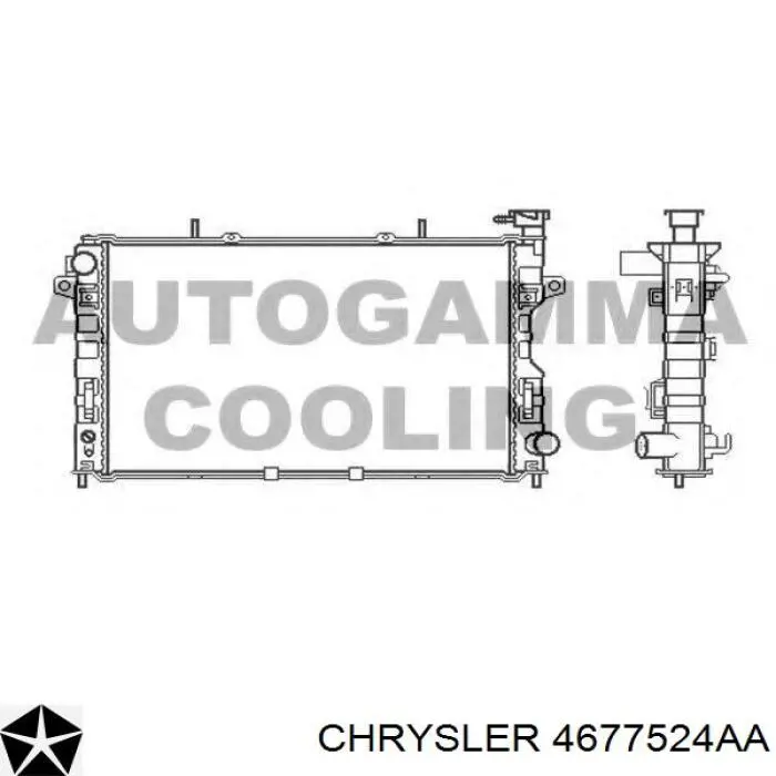 Радиатор 4677524AA Chrysler