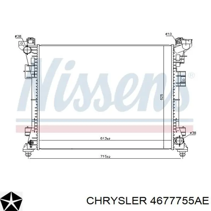 Радиатор 4677755AE Chrysler