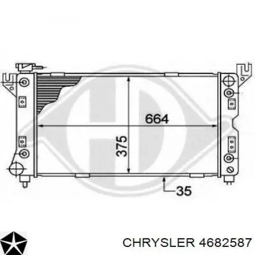 Радиатор охлаждения двигателя Chrysler 4682587 цена, от 142.84 USD