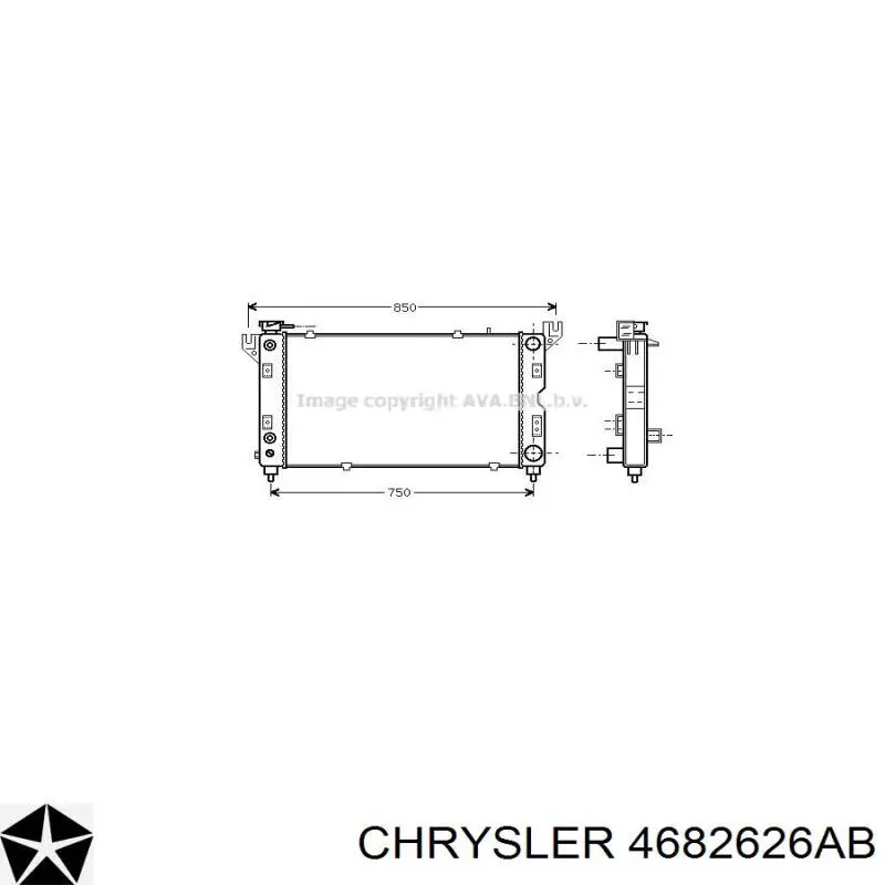 Радиатор 4682626AB Chrysler