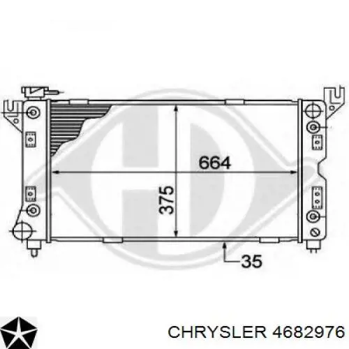 Радиатор 4682976 Chrysler