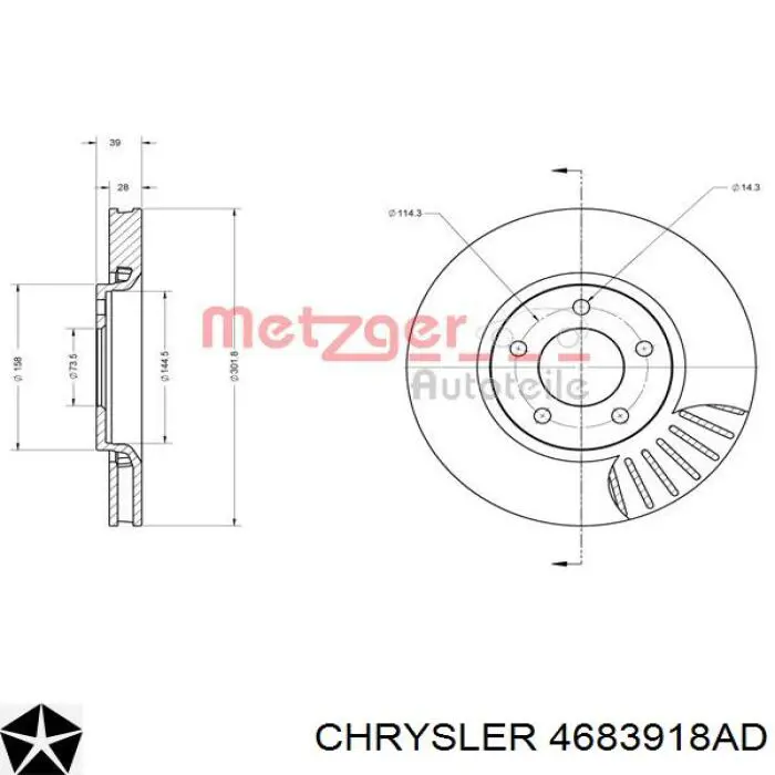 Купить 4683918AD Chrysler Ротор тормозной